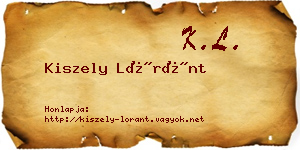 Kiszely Lóránt névjegykártya